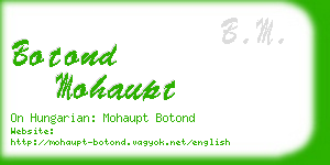 botond mohaupt business card